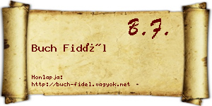 Buch Fidél névjegykártya